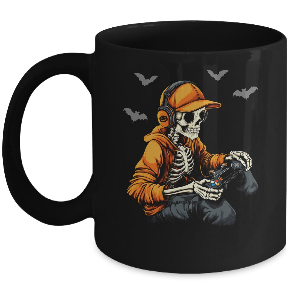 Halloween Skeleton Costume Gamer Video Gaming Boys Men Kids Mug | teecentury