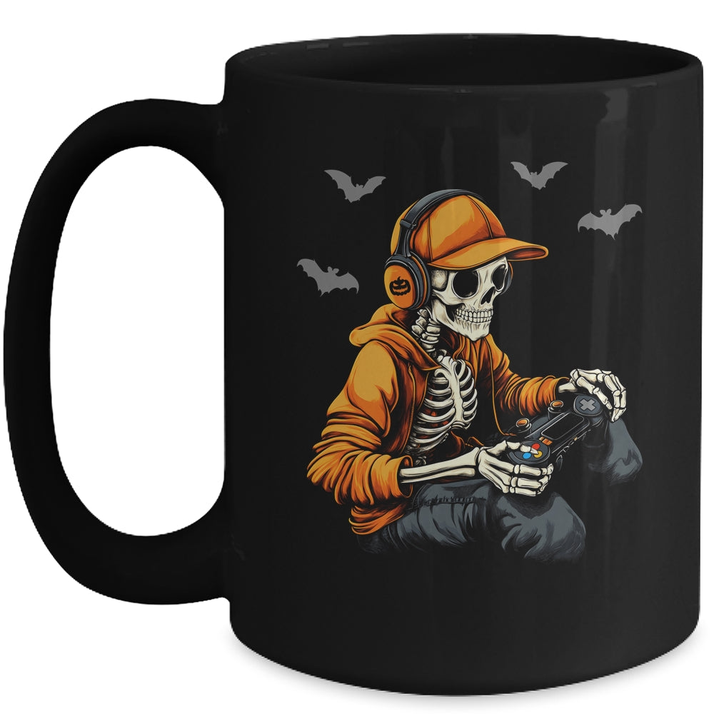 Halloween Skeleton Costume Gamer Video Gaming Boys Men Kids Mug | teecentury