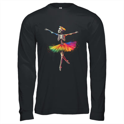 Halloween Skeleton Dancing Rainbow Ballerina Girls Women Shirt & Hoodie | teecentury