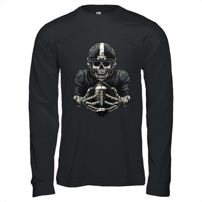 Halloween Skeleton Football Player Spooky Sports Graphic Shirt & Hoodie | teecentury