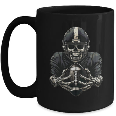 Halloween Skeleton Football Player Spooky Sports Graphic Mug | teecentury
