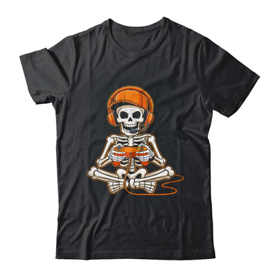 Halloween Skeleton Gamer Video Gaming Boys Men Kids Teens Shirt & Hoodie | teecentury
