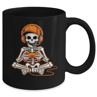 Halloween Skeleton Gamer Video Gaming Boys Men Kids Teens Mug | teecentury