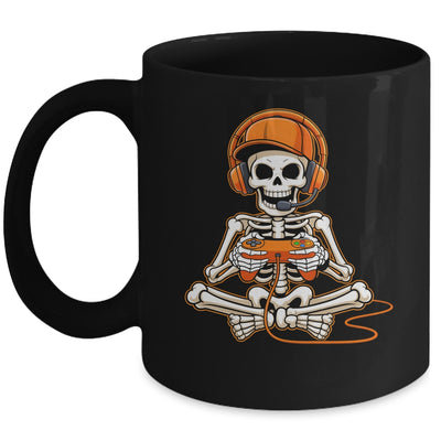 Halloween Skeleton Gamer Video Gaming Boys Men Kids Teens Mug | teecentury