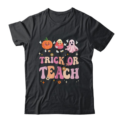 Halloween Teacher Trick Or Teach Funny Ghost Cute Pumpkin Shirt & Sweatshirt | teecentury