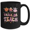 Halloween Teacher Trick Or Teach Funny Ghost Cute Pumpkin Mug | teecentury