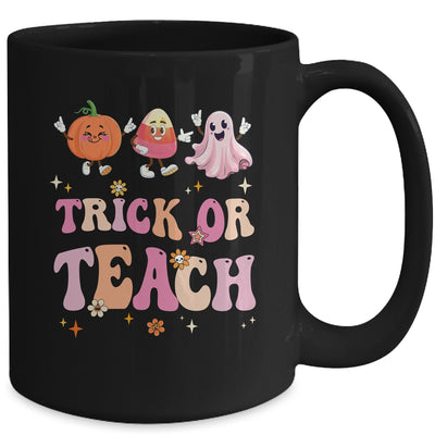 Halloween Teacher Trick Or Teach Funny Ghost Cute Pumpkin Mug | teecentury