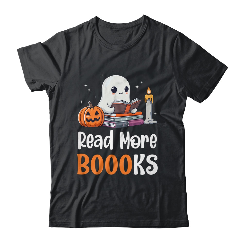 Halloween Teacher Women Cute Reading Ghost Read More Books Shirt & Sweatshirt | teecentury
