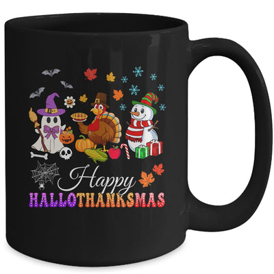 Halloween Thanksgiving Christmas Happy HalloThanksMas Kids Mug | teecentury