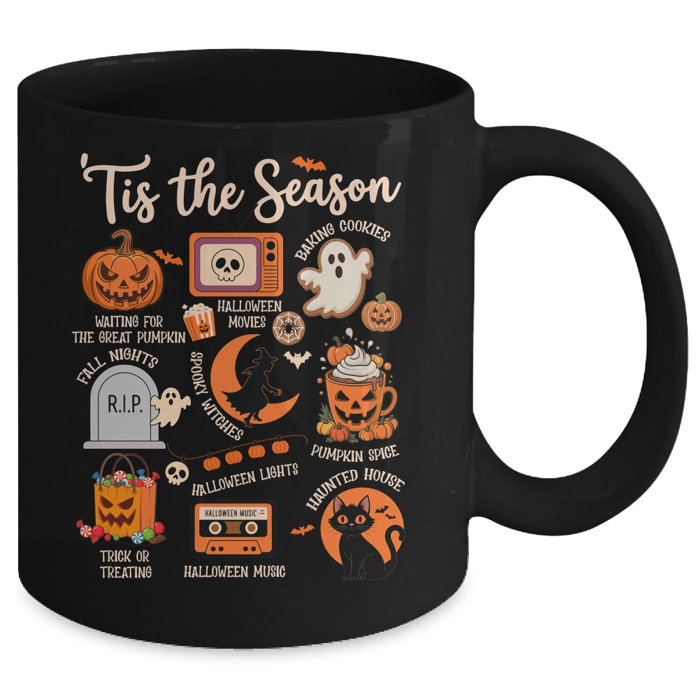 Halloween Tis The Season Spooky Witch Pumpkin Fall Retro Mug | teecentury