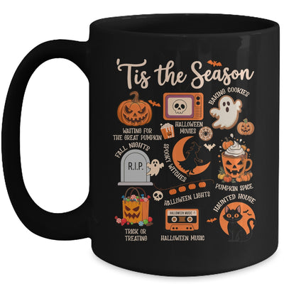 Halloween Tis The Season Spooky Witch Pumpkin Fall Retro Mug | teecentury