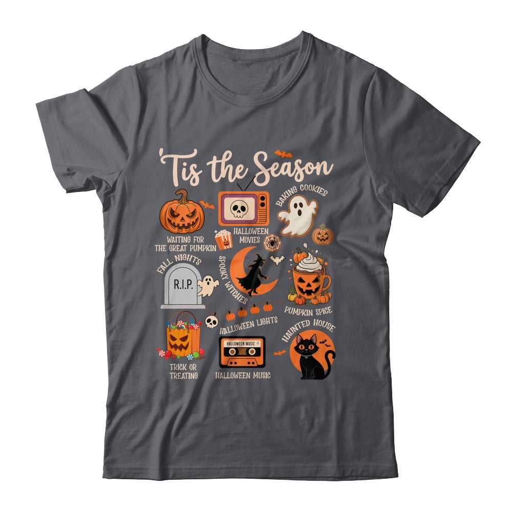 Halloween Tis The Season Spooky Witch Pumpkin Fall Retro Shirt & Sweatshirt | teecentury