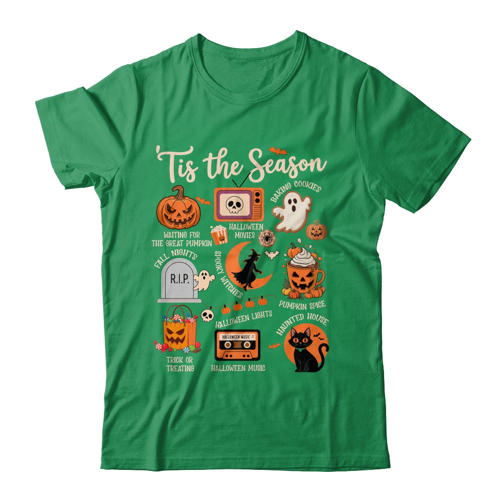 Halloween Tis The Season Spooky Witch Pumpkin Fall Retro Shirt & Sweatshirt | teecentury