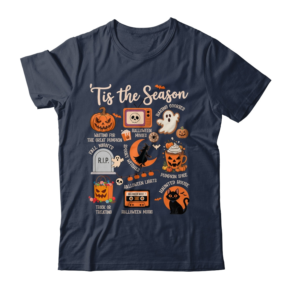 Halloween Tis The Season Spooky Witch Pumpkin Fall Retro Shirt & Sweatshirt | teecentury