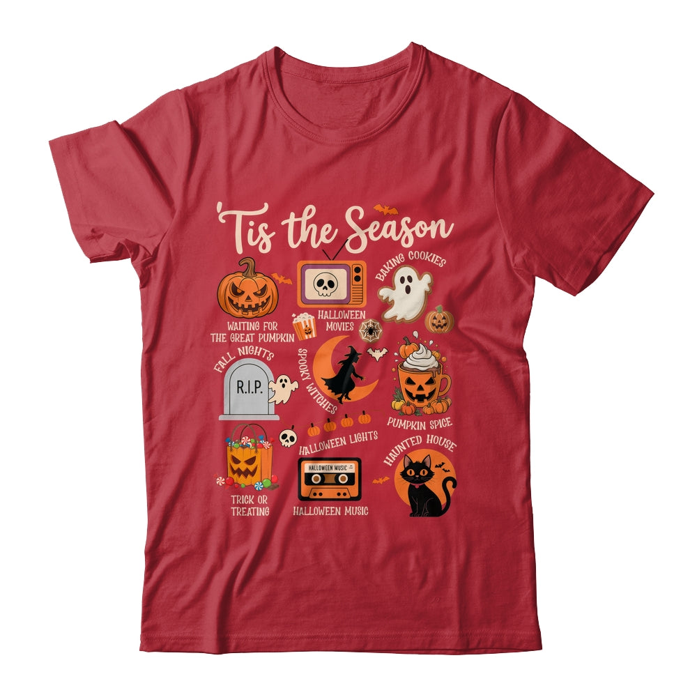 Halloween Tis The Season Spooky Witch Pumpkin Fall Retro Shirt & Sweatshirt | teecentury