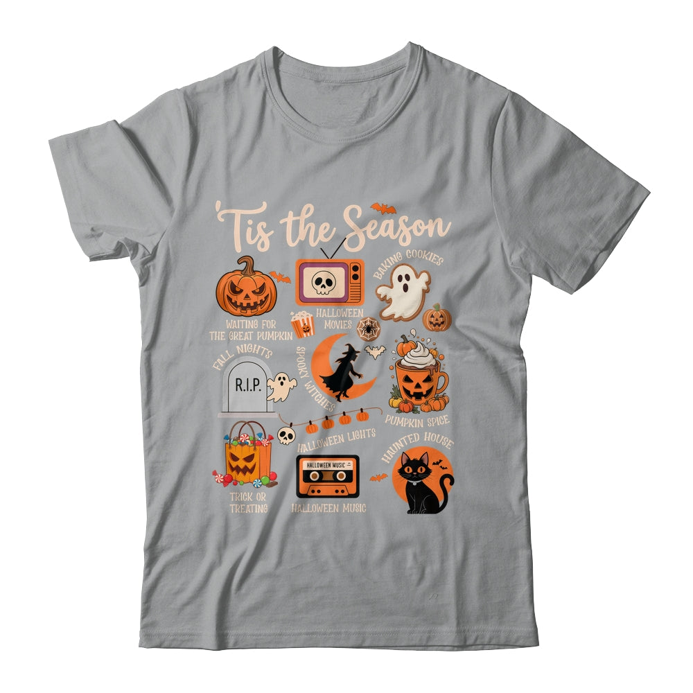Halloween Tis The Season Spooky Witch Pumpkin Fall Retro Shirt & Sweatshirt | teecentury