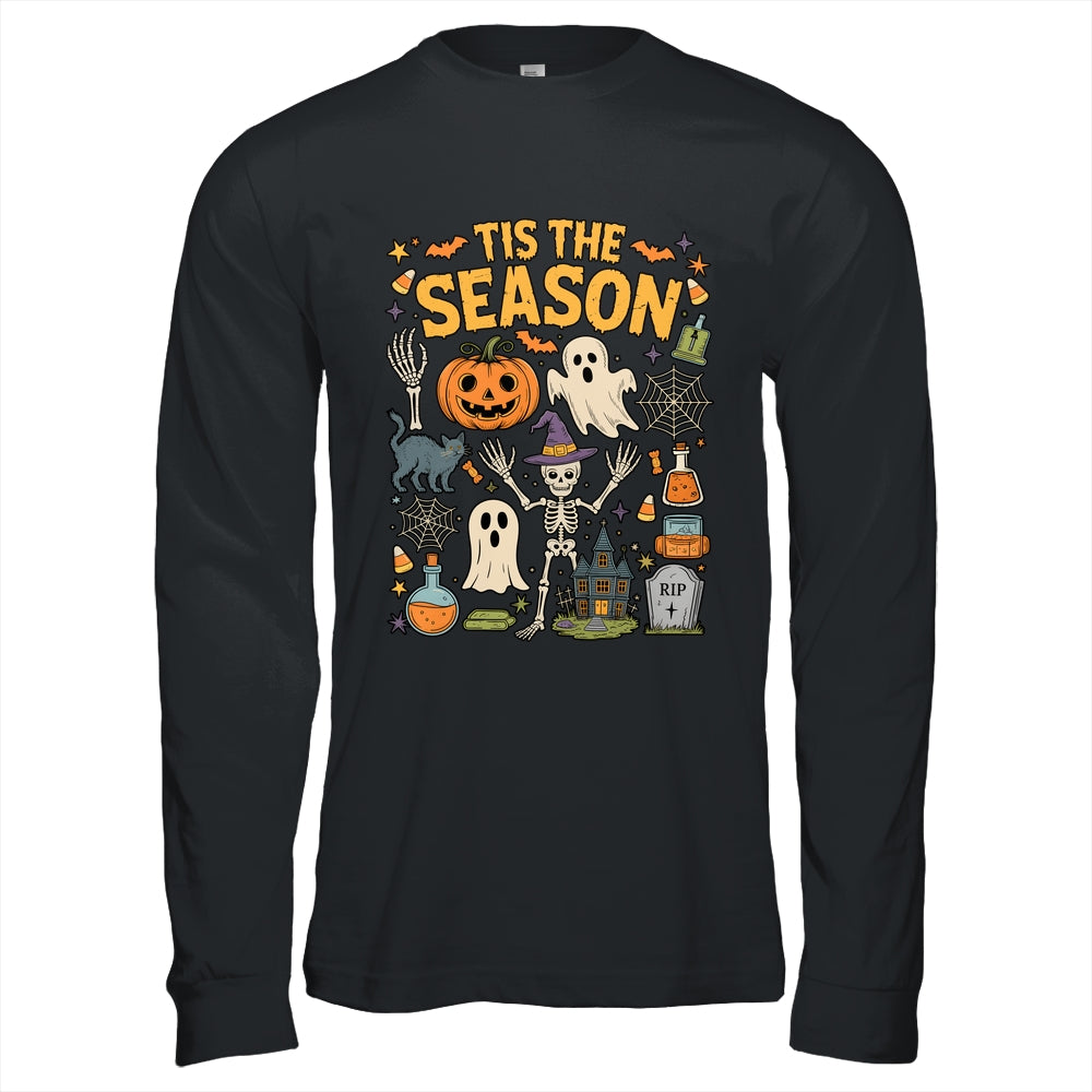 Halloween Vibes Spooky Season Pumpkin Witch Tis The Season Shirt & Hoodie | teecentury