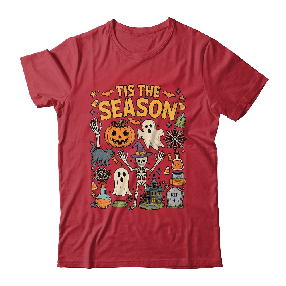 Halloween Vibes Spooky Season Pumpkin Witch Tis The Season Shirt & Hoodie | teecentury
