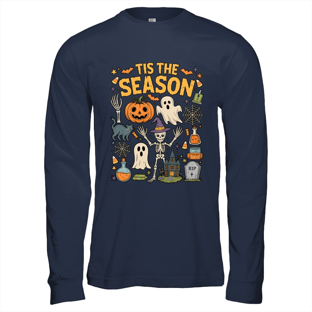 Halloween Vibes Spooky Season Pumpkin Witch Tis The Season Shirt & Hoodie | teecentury