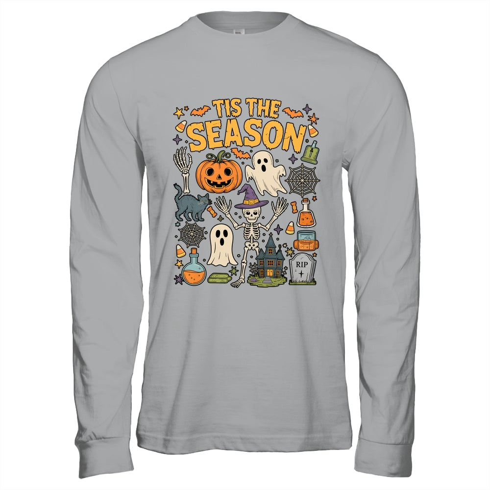 Halloween Vibes Spooky Season Pumpkin Witch Tis The Season Shirt & Hoodie | teecentury