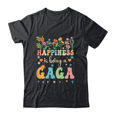 Happiness Is Being A Gaga Floral Design Gaga Mothers Day Shirt & Tank Top | teecentury