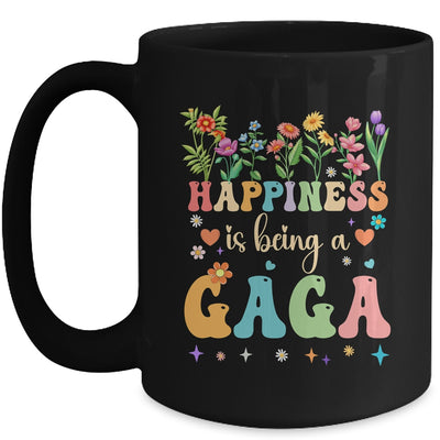 Happiness Is Being A Gaga Floral Design Gaga Mothers Day Mug | teecentury