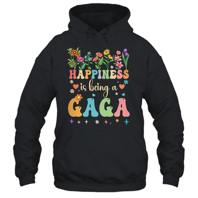 Happiness Is Being A Gaga Floral Design Gaga Mothers Day Shirt & Tank Top | teecentury