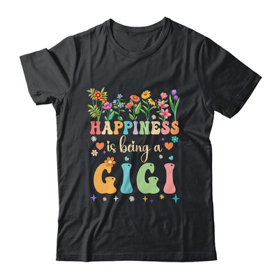 Happiness Is Being A Gigi Floral Design Gigi Mothers Day Shirt & Tank Top | teecentury