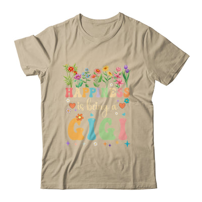 Happiness Is Being A Gigi Floral Design Gigi Mothers Day Shirt & Tank Top | teecentury