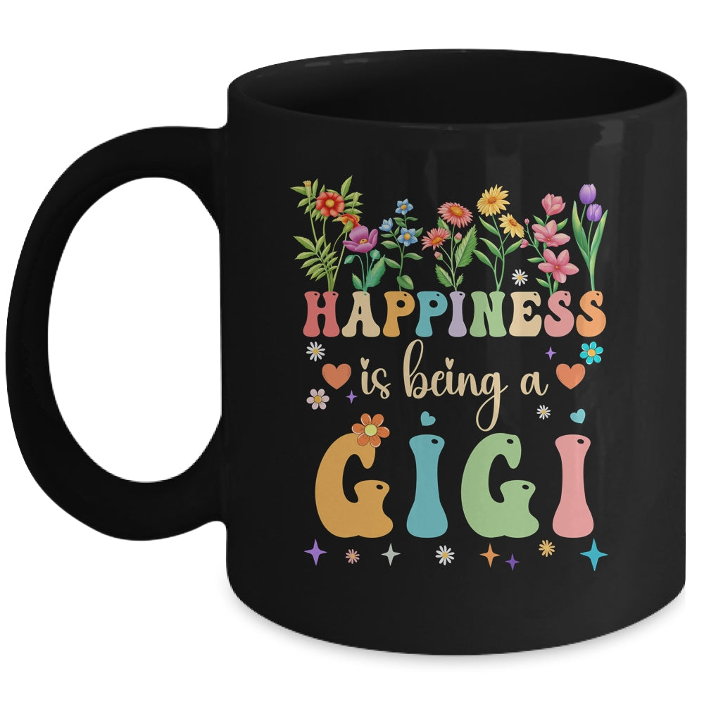 Happiness Is Being A Gigi Floral Design Gigi Mothers Day Mug | teecentury