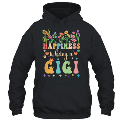 Happiness Is Being A Gigi Floral Design Gigi Mothers Day Shirt & Tank Top | teecentury