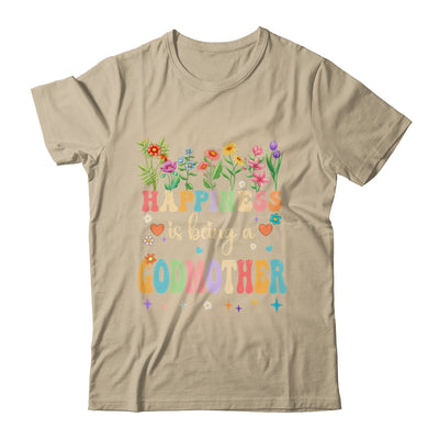 Happiness Is Being A Godmother Floral Design Godmother Shirt & Tank Top | teecentury