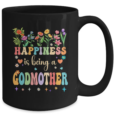 Happiness Is Being A Godmother Floral Design Godmother Mug | teecentury