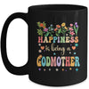Happiness Is Being A Godmother Floral Design Godmother Mug | teecentury