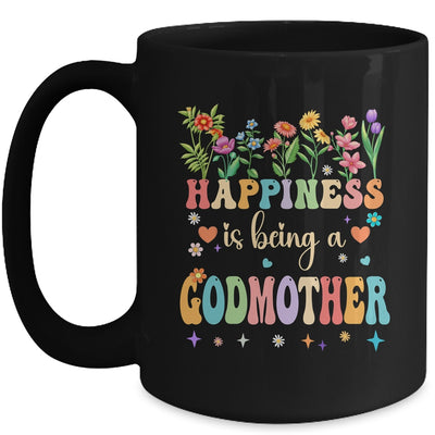 Happiness Is Being A Godmother Floral Design Godmother Mug | teecentury