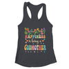 Happiness Is Being A Godmother Floral Design Godmother Shirt & Tank Top | teecentury