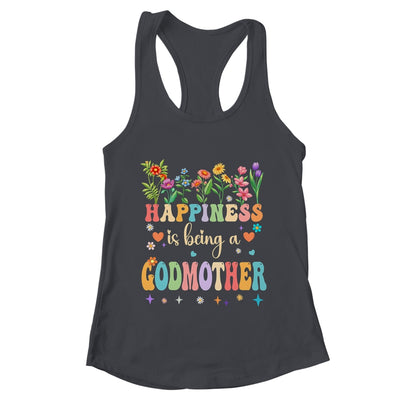 Happiness Is Being A Godmother Floral Design Godmother Shirt & Tank Top | teecentury