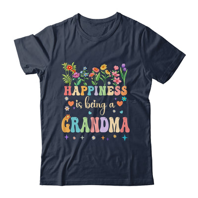 Happiness Is Being A Grandma Floral Design Grandma Shirt & Tank Top | teecentury
