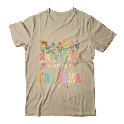 Happiness Is Being A Grandma Floral Design Grandma Shirt & Tank Top | teecentury