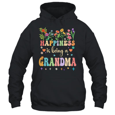 Happiness Is Being A Grandma Floral Design Grandma Shirt & Tank Top | teecentury
