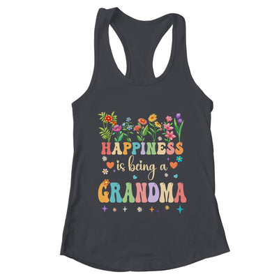 Happiness Is Being A Grandma Floral Design Grandma Shirt & Tank Top | teecentury