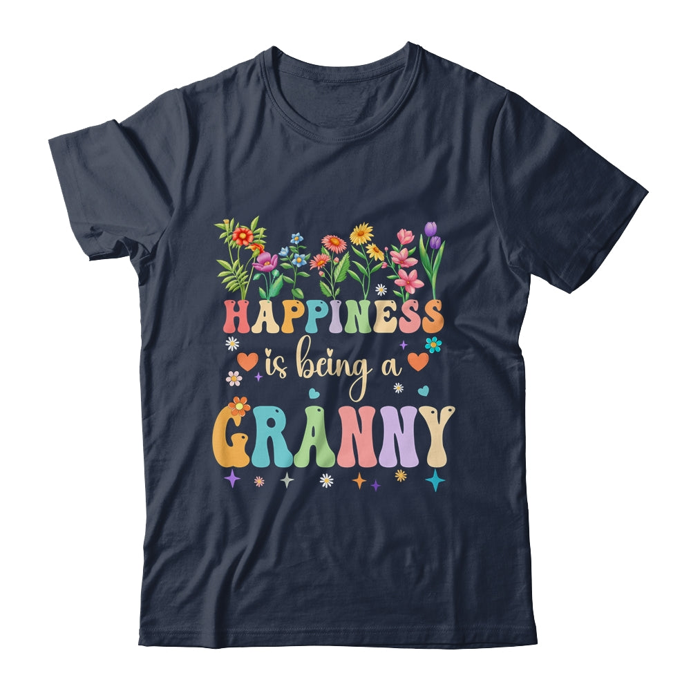 Happiness Is Being A Grannie Floral Design Grannie Shirt & Tank Top | teecentury