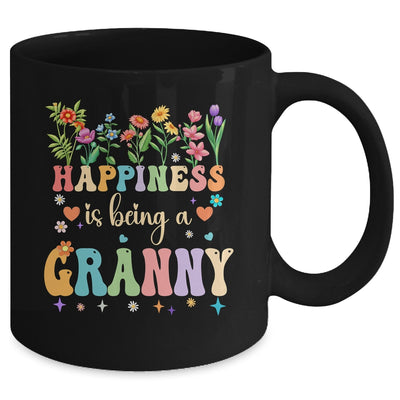 Happiness Is Being A Grannie Floral Design Grannie Mug | teecentury