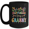 Happiness Is Being A Grannie Floral Design Grannie Mug | teecentury
