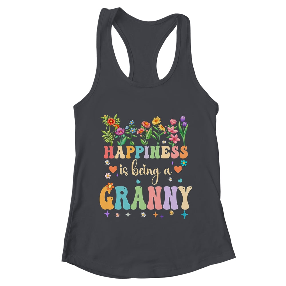 Happiness Is Being A Grannie Floral Design Grannie Shirt & Tank Top | teecentury