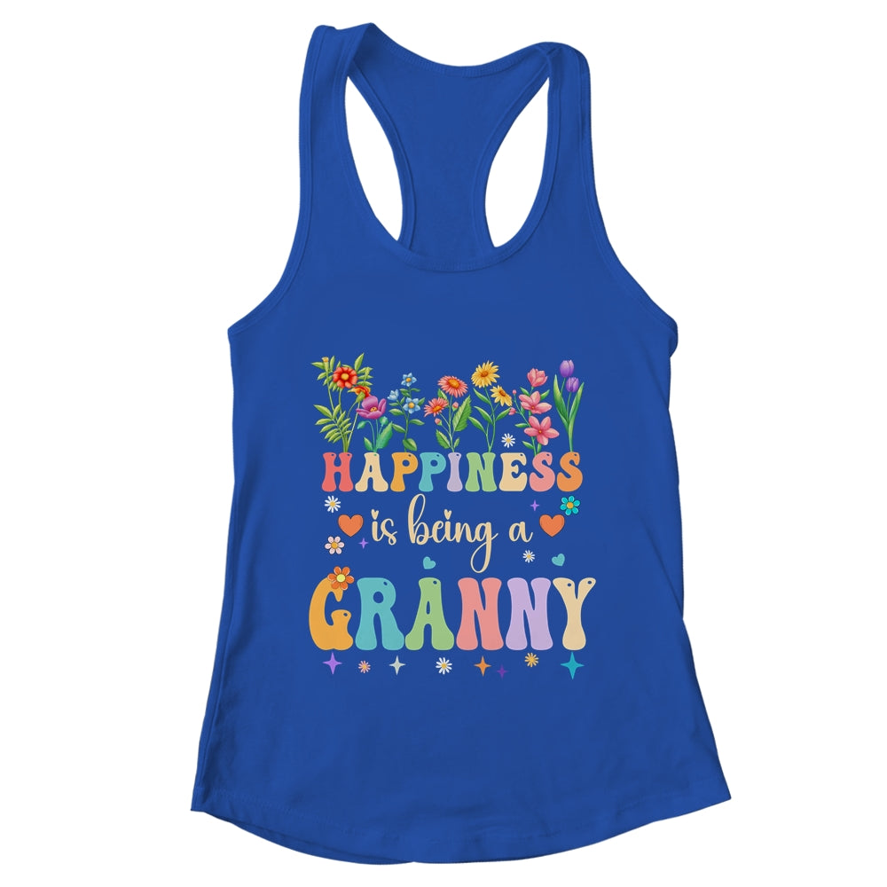 Happiness Is Being A Grannie Floral Design Grannie Shirt & Tank Top | teecentury