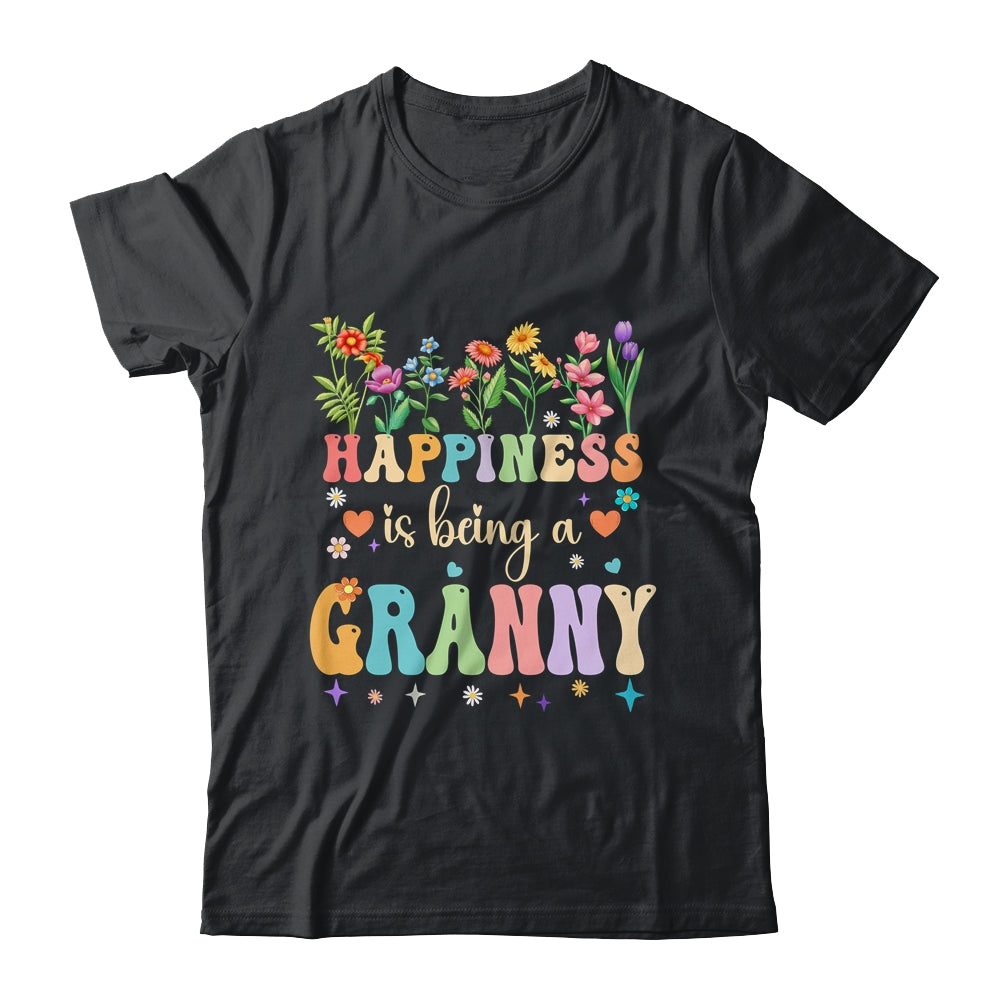 Happiness Is Being A Granny Floral Design Granny Mothers Day Shirt & Tank Top | teecentury