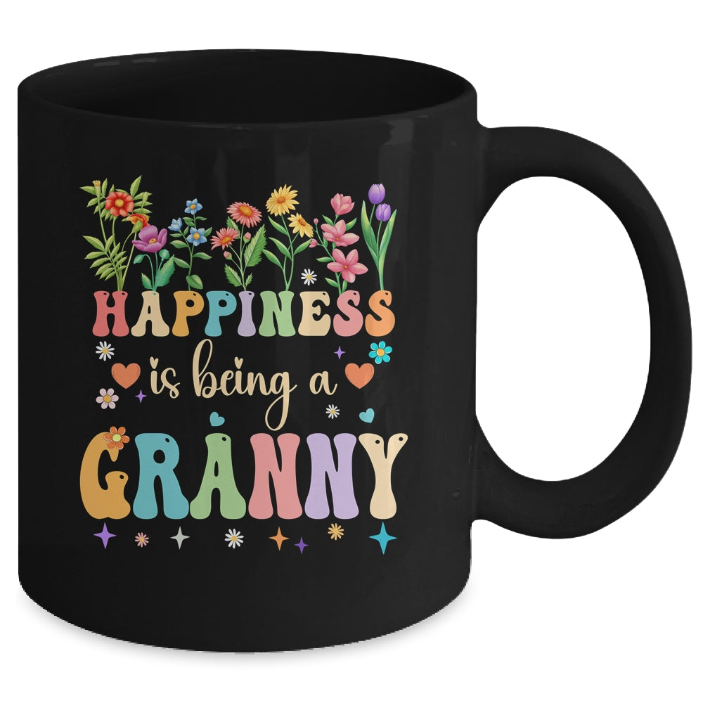Happiness Is Being A Granny Floral Design Granny Mothers Day Mug | teecentury