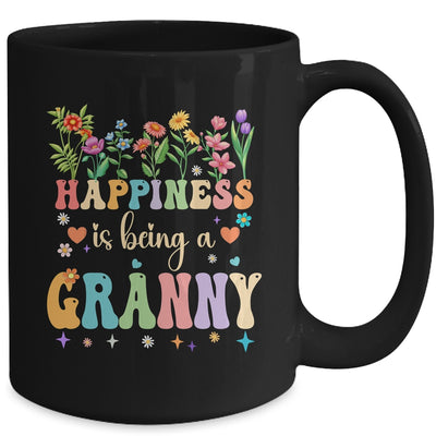 Happiness Is Being A Granny Floral Design Granny Mothers Day Mug | teecentury
