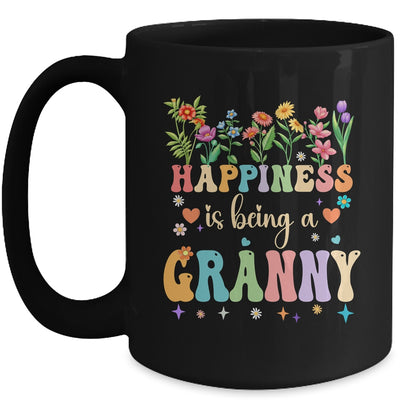 Happiness Is Being A Granny Floral Design Granny Mothers Day Mug | teecentury